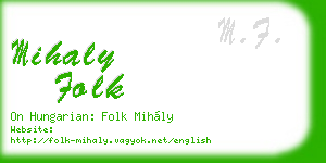 mihaly folk business card